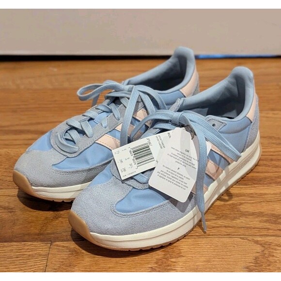Adidas Size 7.5 Run 70s 2.0 Retro Blue/ Pink/Gum Suede & Mesh Sneakers NWOB - Picture 6 of 10